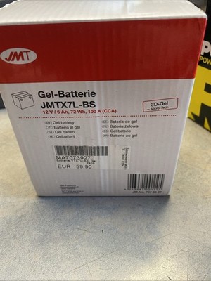 JMT Gel Batterie YTX7L-BS 12 V 6 Ah 100 A 114 x 70 x 130 mm