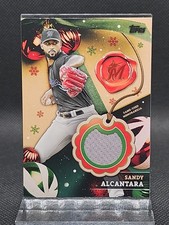 Sandy Alcantara 2024 Topps Holiday Relic RC-SA Marlins (MEM)