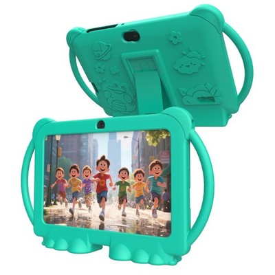 PEICHENG Kids Tablet 7 inch Android 12.0 for Toddler, 4GB RAM 32GB ROM Green 