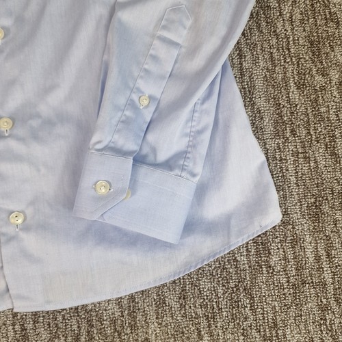ETON Mens Size 15.5 Super Slim Fit Blue Cotton Button Up Long Sleeve Shirt - Picture 5 of 13