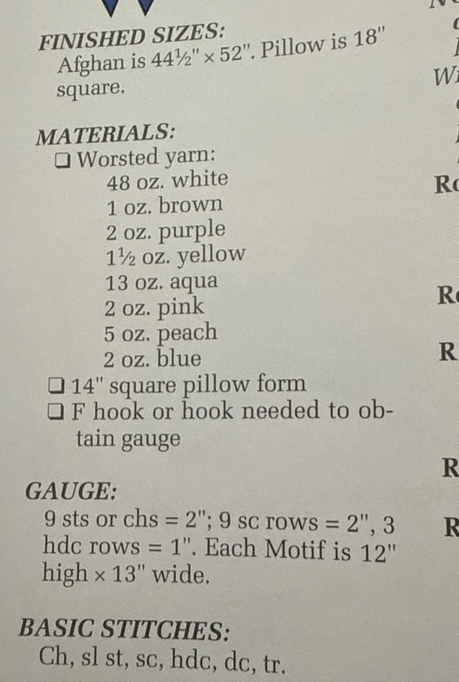 CROCHET Annie’s Afghan Quilt Club ~ “Butterfly Afghan And Pillow” ~ PATTERN ~ - Image 2 of 2