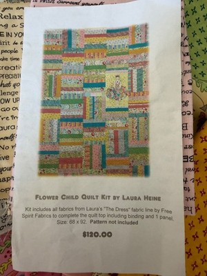 quilt kits with fabric Laura Heine Flower Child