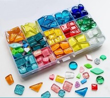 Breelytic 350pcs 450g Mosaic Tiles for Crafts Mixed Colors and Irregular Shap...