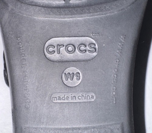 Crocs Disney Mickey Mouse Womens Sandals Size 9 Black Silver Wedge Patricia Shoe - Picture 9 of 9