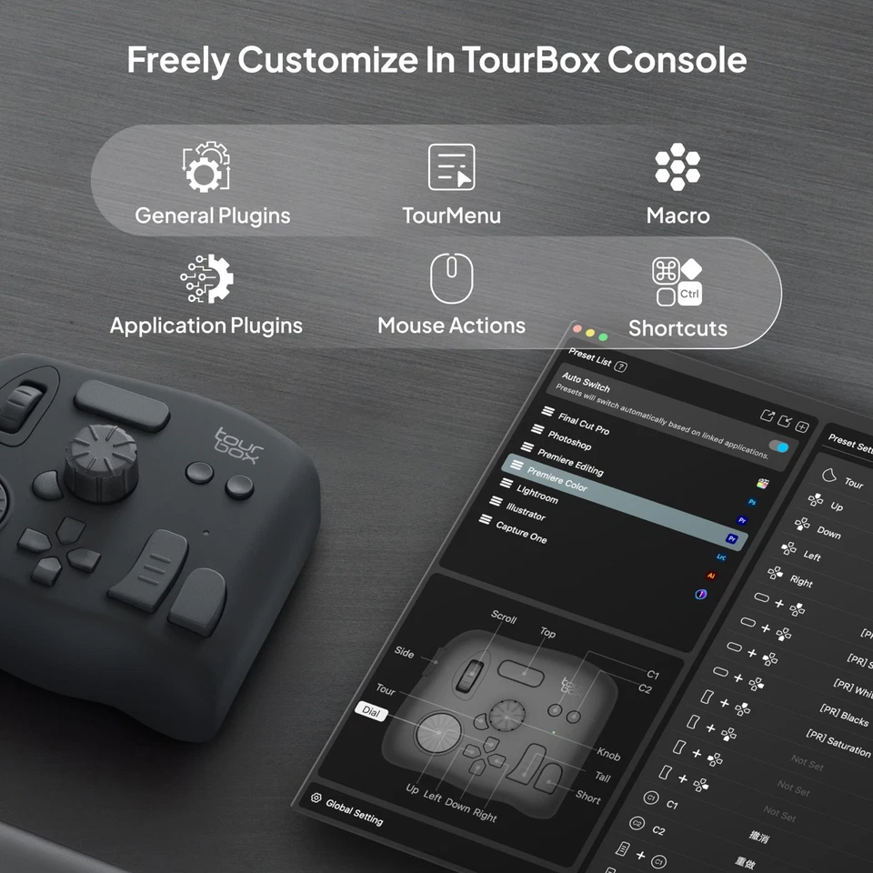 TourBox NEO - Custom Controller for Photo Video Editing, Color Grading, Illus... - Image 4 of 4