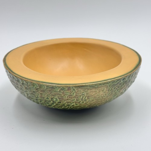 Cantaloupe Bowl With Leaf Under Plate Vintage Ceramic Hand Painted Set Of Two - Picture 8 of 16
