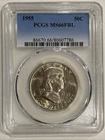 1955 P Franklin Half Dollar PCGS MS66 FBL Silver Coin 50C US Mint