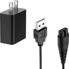 Charger with USB Cord for Hatteker RFC-598 Cordless Hair Beard Trimmer