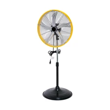 4900 CFM 20" Industrial Pedestal Fan, 3-Speed Oscillating with Drum Head