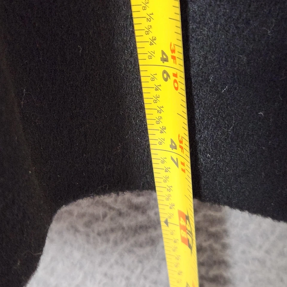 Abrigo largo de lana negro XL Gallery vintage para mujer hecho en EE. UU. AÑOS 80 Foto 4 de 4