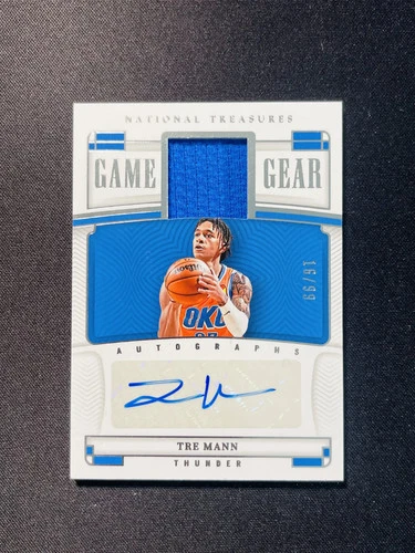 2022-23 National Treasures Game Gear Patch Auto GU PA Tre Mann 16/99 XV44
