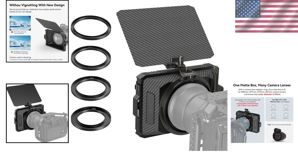 Elegante Mini Caja Mate Lite - Compatible con Múltiples Tamaños de Lente para Cineastas Foto 2 de 4