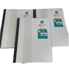 3 Graph Paper Composition Book 5x5 Ruled 80 Sheet Each Math Science Notebook NEW