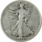 1918 D Liberty Walking Silver Half Dollar VG Very Good SKU:I26010