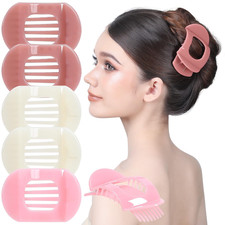 RC ROCHE 6 Pcs Flat Claw Hair Clips for Women No, Medium Cherry Blossom