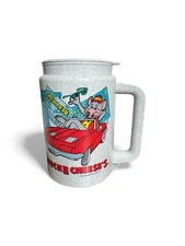Vintage 1993 Rare Chuck E. Cheese Travel Mug w/Lid Road Trip Design ShowBiz Era