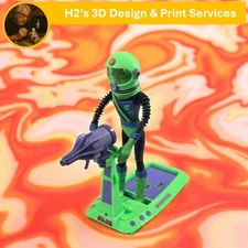 Callisto Space Sled with Gun – Green & Purple