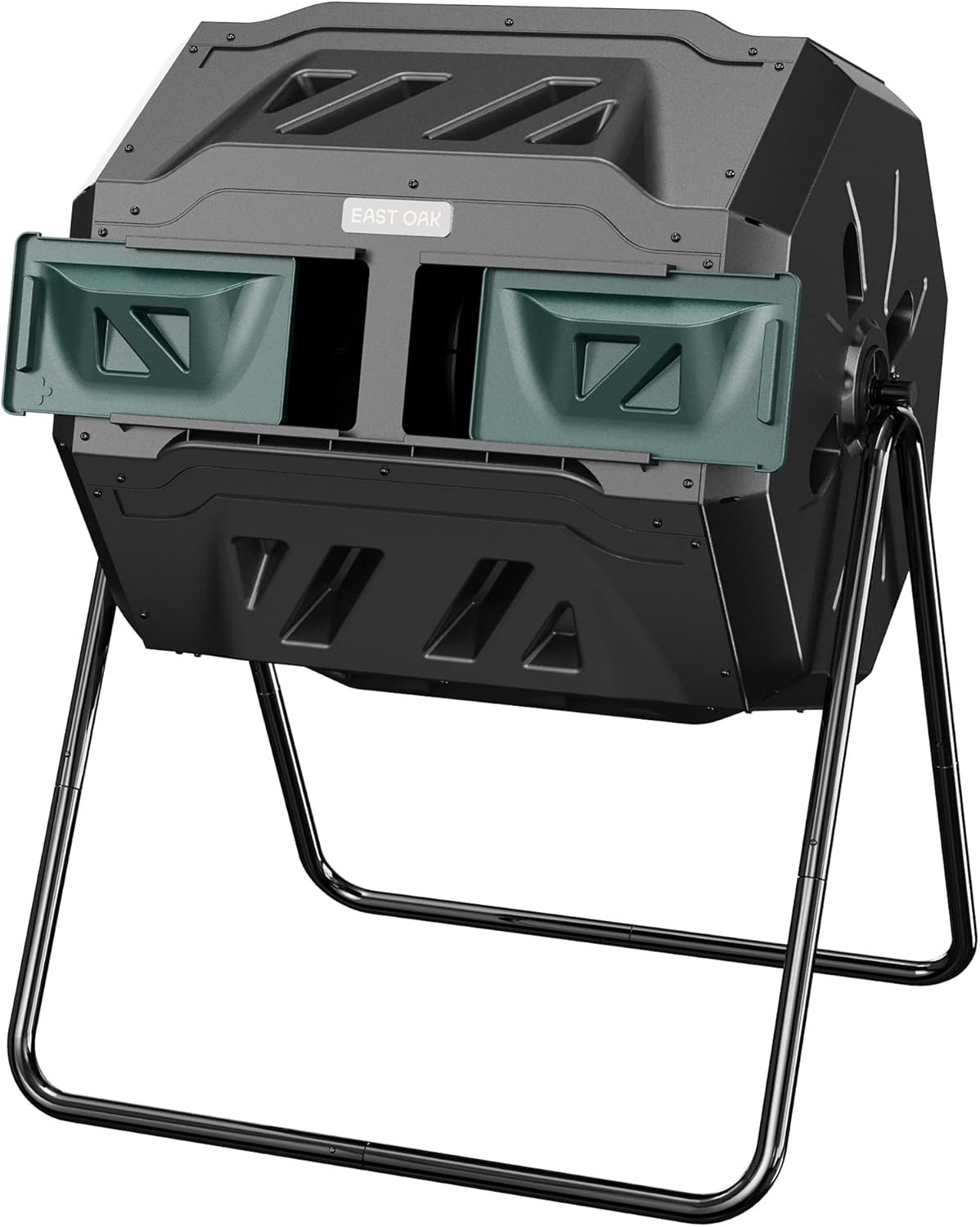 Sturdy 43-Gallon Outdoor Compost Bin with Aeration System & Sliding Doors