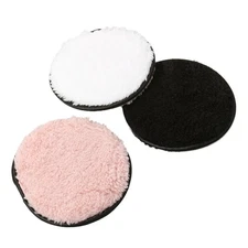 3 Pcs Facial Makeup Remover Puff Washable Soft Cotton Sponge Cleansing Pads