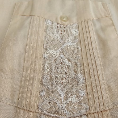 Camisa Campus Guayabera Vintage Talla Grande Melocotón Bordada Panamá 4 Bolsillos - Imagen 7 de 13