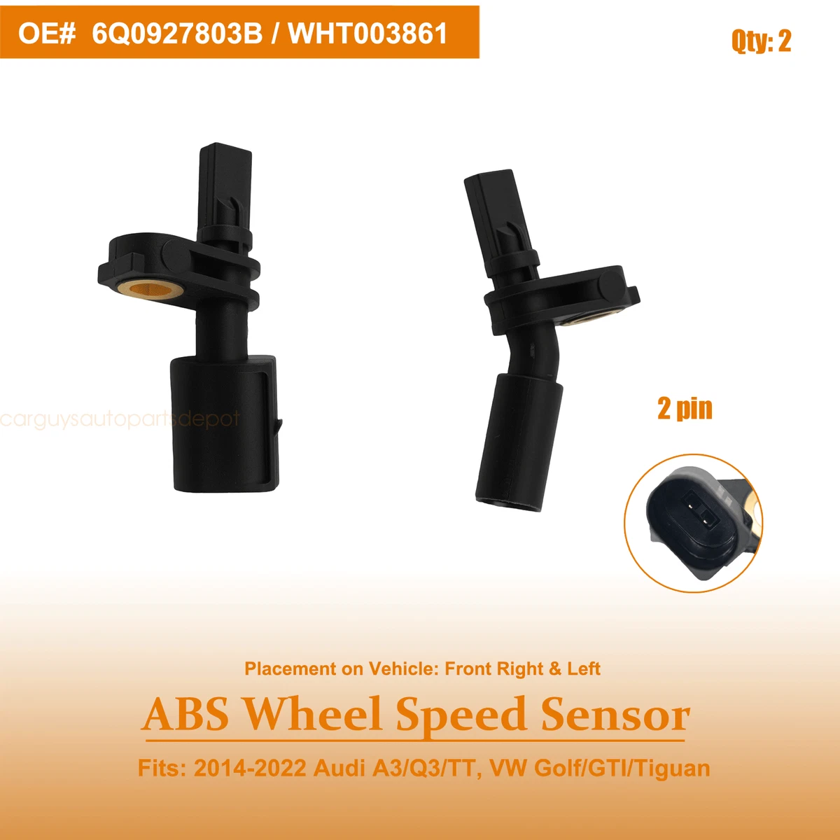 Adiós Al Testigo Del ABS: Sensor De Velocidad ABS Trasero Izquierdo Para Audi Q3 (2011-2018). Pieza Energized Customs
