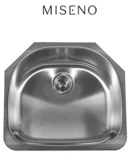 Miseno MSS2421C 23-1/4" Undermount Single Basin Stainless Steel - Stainless