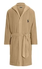New Mens Polo Ralph Lauren Khaki Thermal Knit Waffle Hooded Robe S/M BRAND NEW