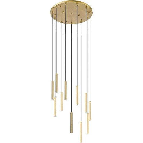 Z-Lite 919MP12-11R-MGLD-LED Forest Chandelier Modern Gold - Picture 7 of 8