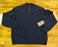 Frye And Co. Men's Long Sleeve 1/4 Zip Navy Blue Pullover Sweater Size M NWT