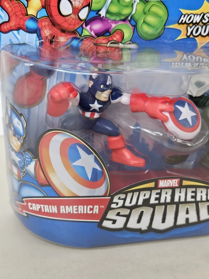 Marvel Super Hero Squad Capitán América y Calavera Roja Figuras de Acción Paquete de 2 2008 Foto 2 de 4