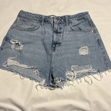 Forever 21 Light Blue Distressed Denim Shorts Size 31
