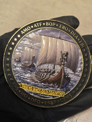 Large 3'' Operation  Metro Surge Minnesota AMO ATF BOP ERO DEA FBI Challenge Coin