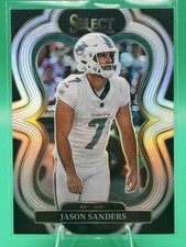 2025 Panini Select Football Jason Sanders #382 Suite Level Silver Prizm Dolphins