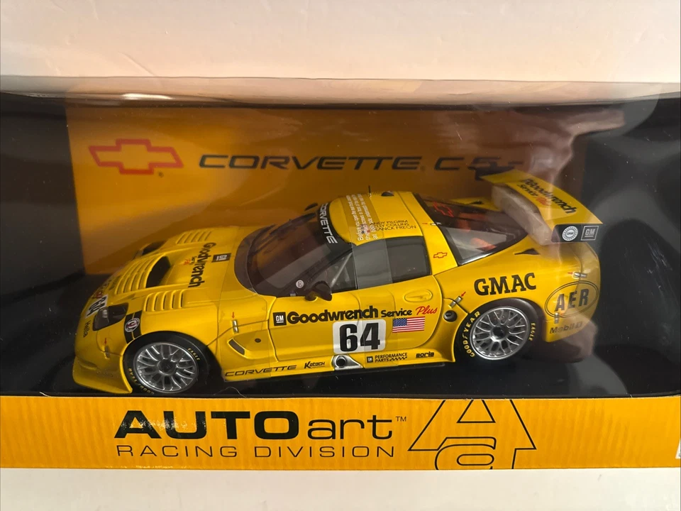 1:18 2001 Corvette C5-R #64 24 HRS Le Mans 2001 AUTOart Pilgrim Collins Freon Foto 3 de 4