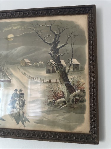 Vintage Holzrahmen Joseph Hoover & Sohn Philadelphia Copyright 1887 Kirche Wisc - Bild 3 von 14