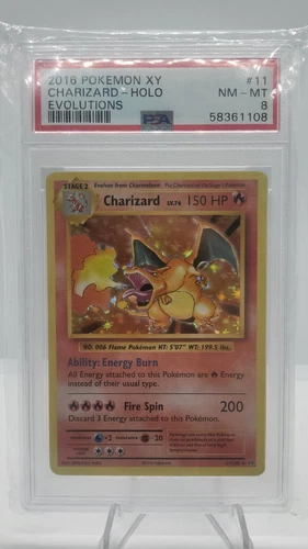 Pokémon Charizard XY Evolutions Holo TCG Card 11/108 PSA 8