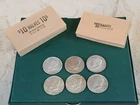6 Silver Kennedy Half Dollars 1964-1969+ 33 Half Dollar Paper Coin Sleeves