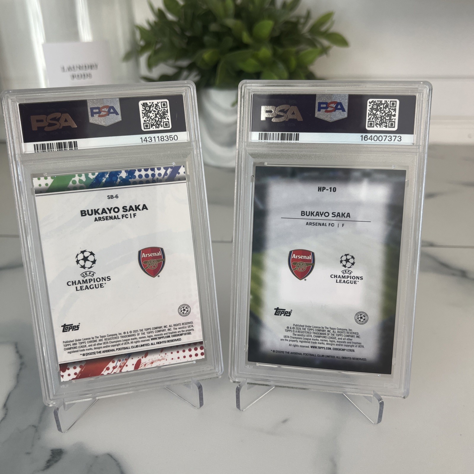 2022-2026 Bukayo Saka PSA 9 & 10 TOPPS Case Hits Soccer Brush Home Advantage view 2