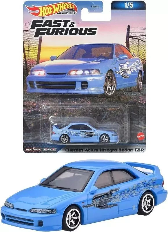 Fast e Furious ACURA HONDA INTEGRA SEDAN 1:64 Die Cast Hot Wheels Real Riders - Immagine 2 di 3