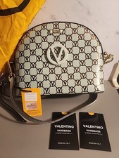 Mario Valentino Real Leather Crossbody Bag Diana Monogram VA2722 NWT Aqua