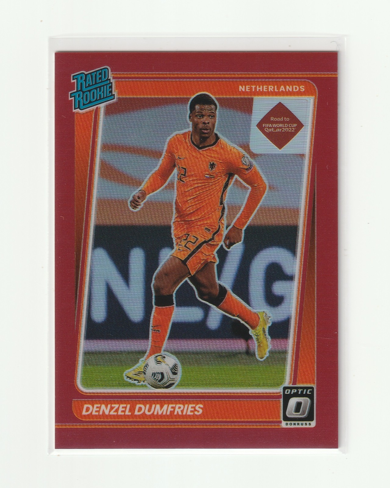 2021-22 DONRUSS OPTIC RATED ROOKIE RED 056/149 [ DENZEL DUMFRIES ] NETHERLANDS