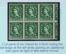 E-248 - GB 1954 Booklet with one pane partly TETE-BECHE - ex Royal PCollection