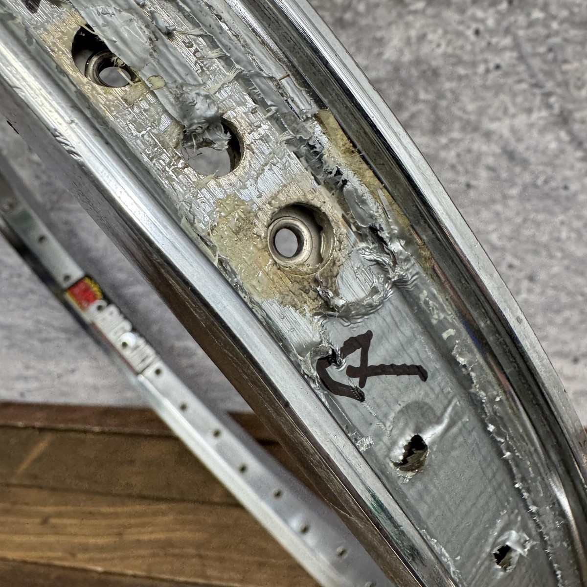 VIntage Sun Big City 20in BMX Rim 36H 406x34.5mm Chrome DENT