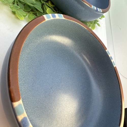 Set of 4 - Dansk Mesa International Design Sky Blue Soup Bowls Southwestern - Picture 11 of 14