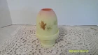 Vintage Fenton Burmese "Maple Leaf" Pattern Fairy Lamp
