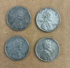 Lot of (4) 1943 Steel Pennies