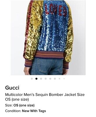 Gucci LOVED Sequin Bomber Jacket Blind For Love Collection Gucci LOVED Sequin Bomber Jacket Blind For Love Collection