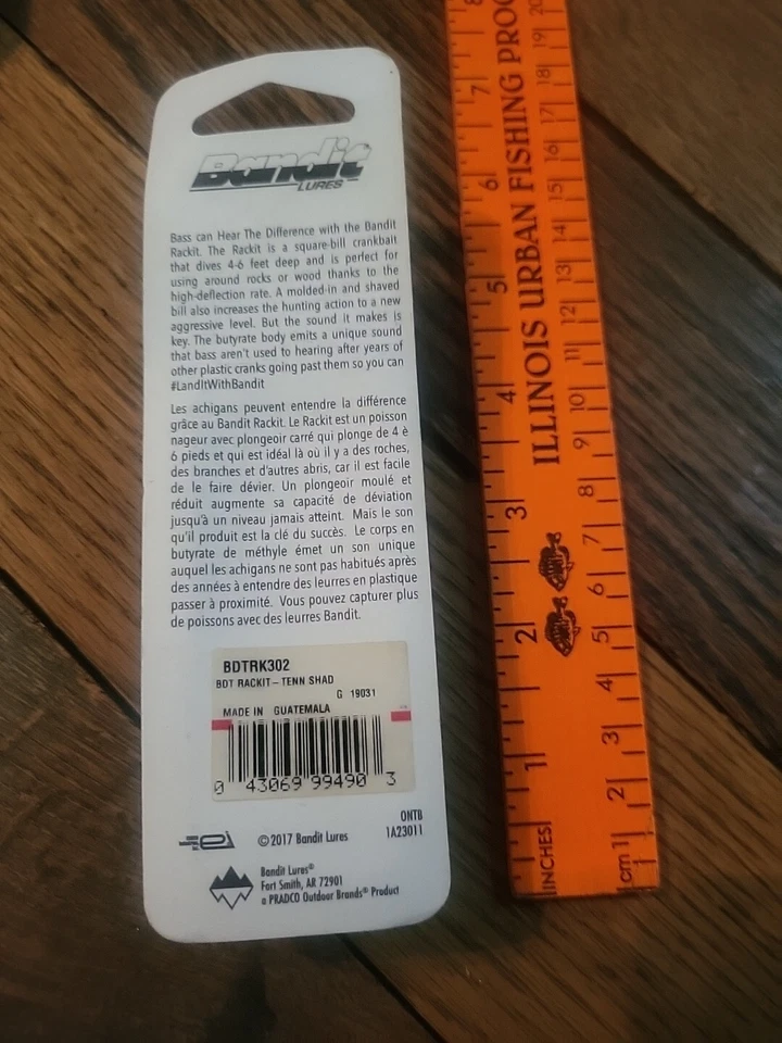 Señuelos Bandit BDTRK302 Rack-IT, 2,75 pulgadas 4'-6' de profundidad TENN SHAD Foto 3 de 4