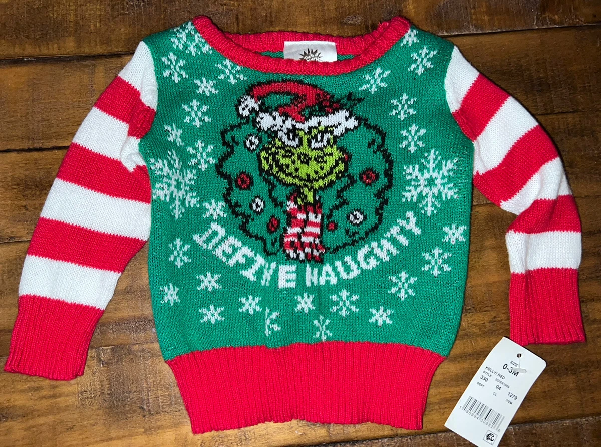 Dr. Seuss The Grinche Define naughty ugly christmas sweater 0 3