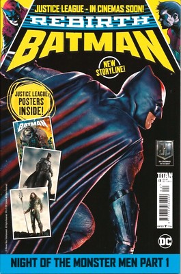 BATMAN REBIRTH #8   BEN AFFLECK JUSTICE LEAGUE COVER  TITAN COMICS UK  DEC 2017